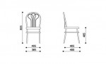 Розміри стільця VENUS black